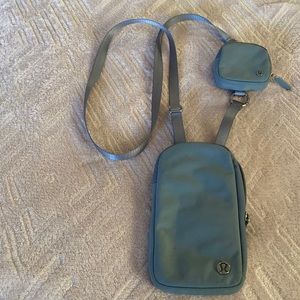 Lululemon Silver/Ice Blue Modular Phone Crossbody